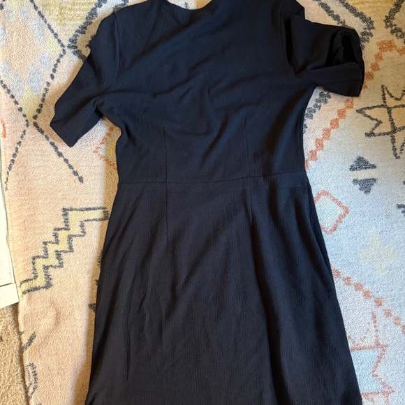 NWT Madewell Cross Front Button Dress Sz M Black - Picture 5 of 7